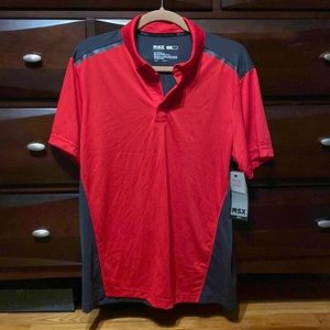 MSX by Michael Strahan golf shirt. Red and Black.  Mens size M